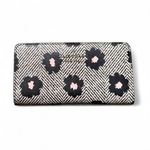 Kate spade ♠️ Large Bifold Wallet Grey Black Floral
